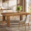Table de salle à manger en bois massif 63 pouces-1194656788