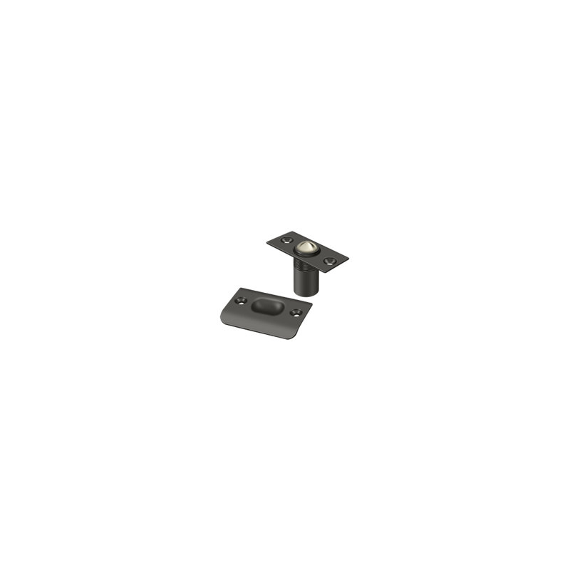 Deltana BC218U26D Ball Catch; Satin Chrome Finish, Oil Rubbed Bronze