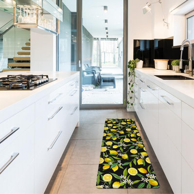 Lemon Water Resistant Anti-Fatigue Non-Skid Kitchen Mat