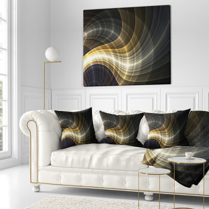  Coussin décoratif abstrait, 16 po x 1 po, Coussin décoratif