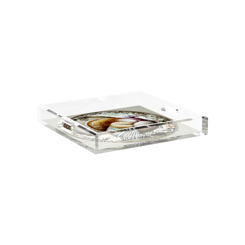 Woodland Turkey Acrylic Square Decorative Tray