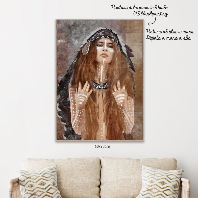 Brown Woman - No Frame Painting
