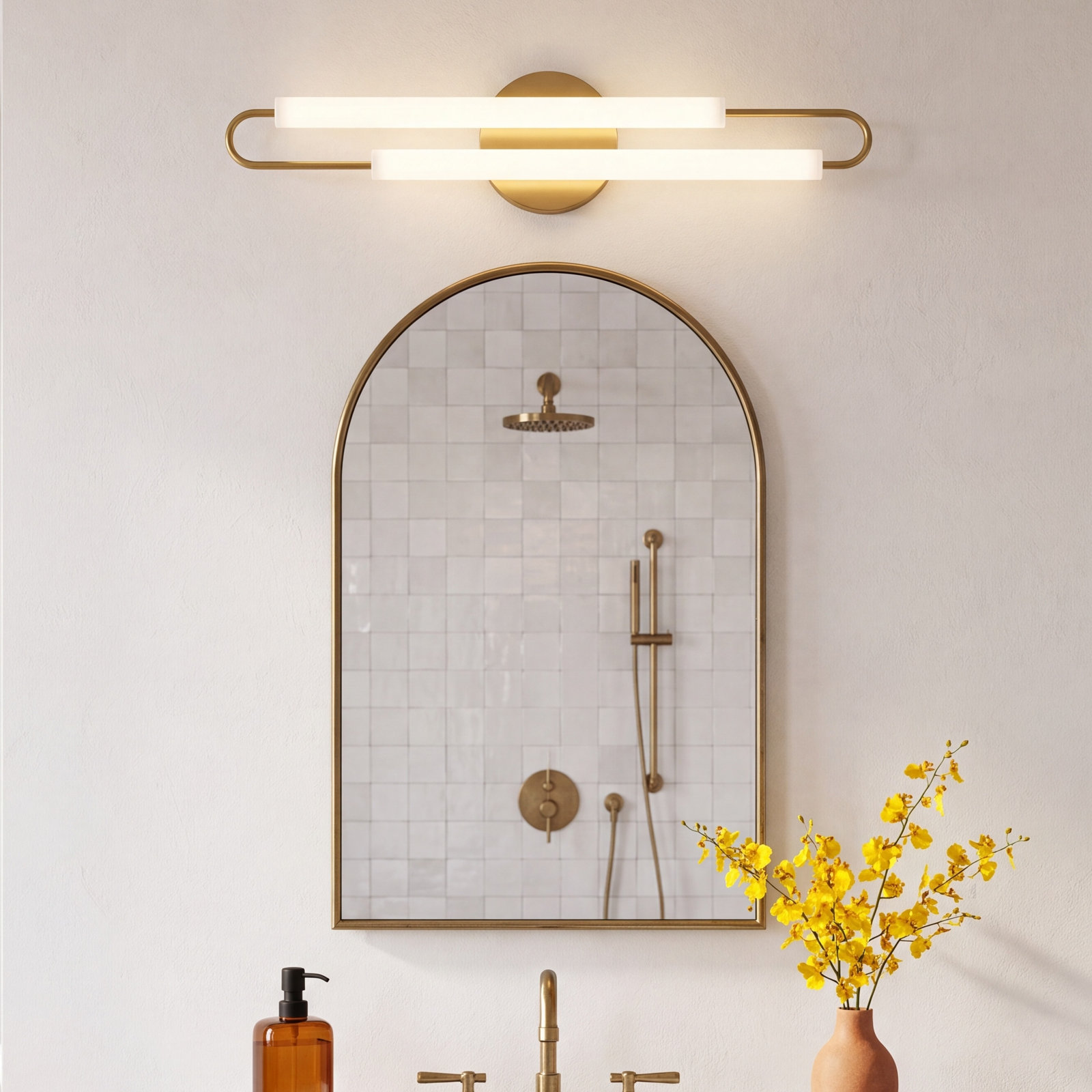 Briony Single Frosted Dimmable LED Vanity Light