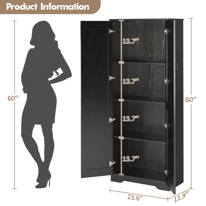 60cm Sideboard, Black