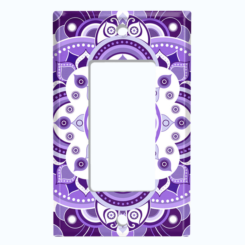 Patterned 1 - Gang Toggle Light Switch Standard Wall Plate