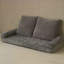 Canapé-lit convertible simple pliable, gris, partie gauche du produit complet.-118043809