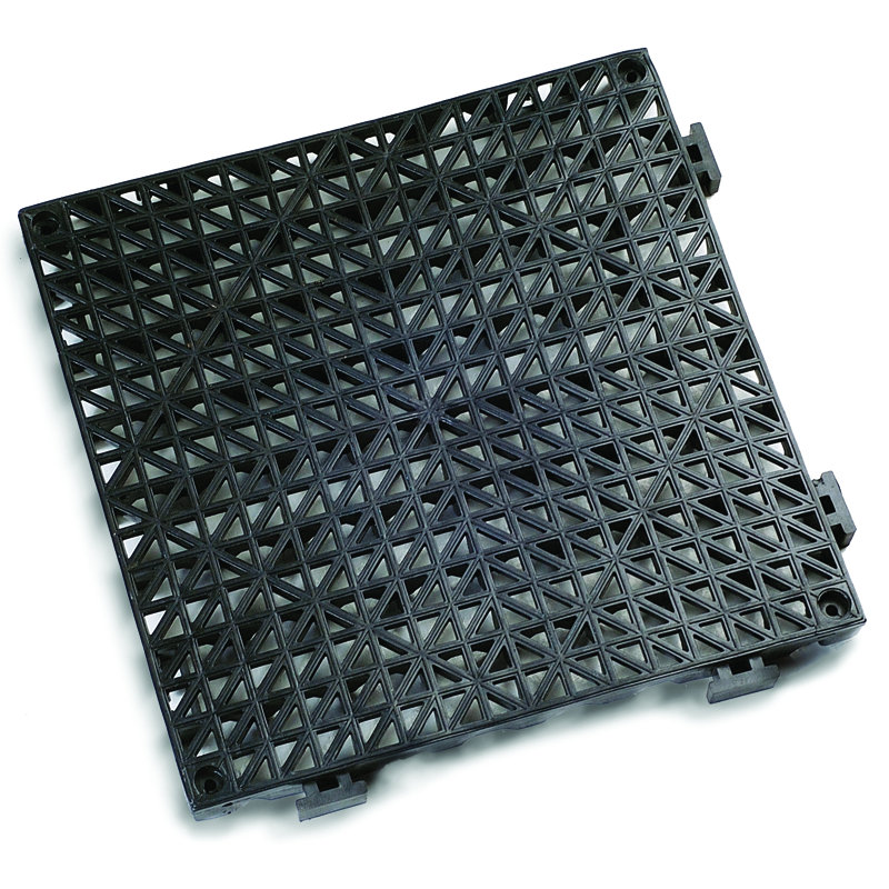 Carreaux de plancher de garage 12" x 12" coussin, Noir