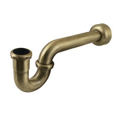 Kingston Brass Trimscape 1-1/2 Inch Decor P-Trap with High Box Flange, 13-1/16 Inch Length, 18 Gauge