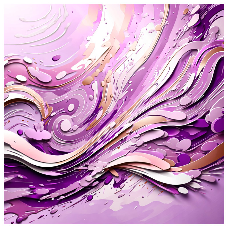 Rideaux de douche mauves à motif abstrait tourbillon mauve, L 70 po x H 93 po