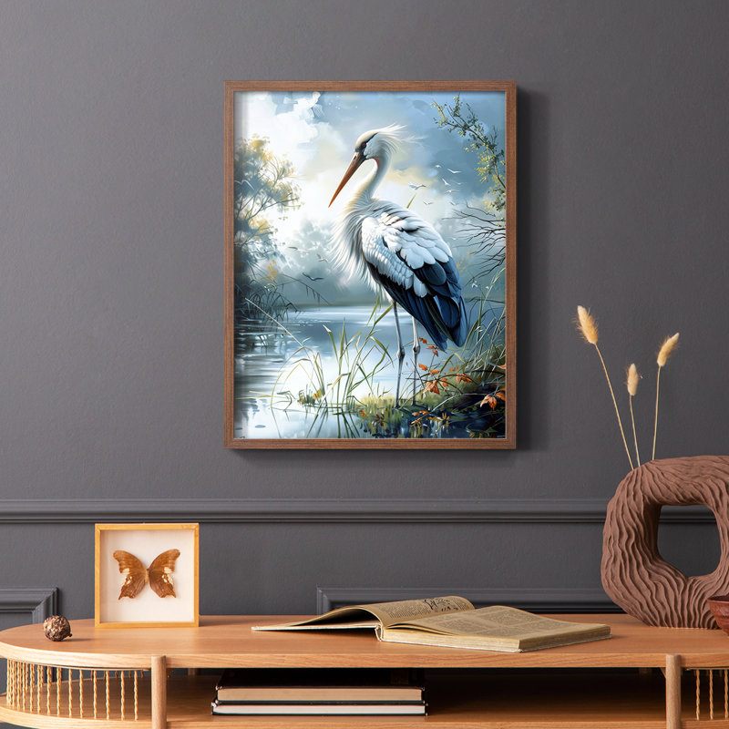 ANIMALS Series XCVII - reproduction encadrée de qualité supérieure - prête à être accrochée - aucun clou requis, Noyer