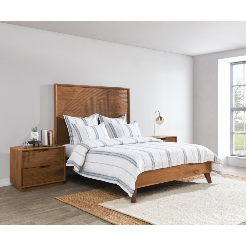 Fleta Cashmere Striped Duvet Cover, Queen Duvet Cover, White