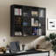 Armoire de rangement murale multifonctionnelle avec porte en verre pour salle de bain, cuisine, balcon et toilette