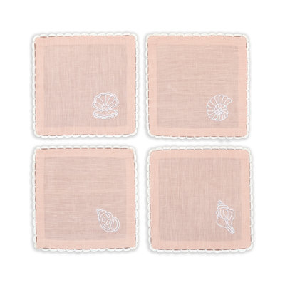 Seashell Glow Cocktail Napkins 6x6 Inch