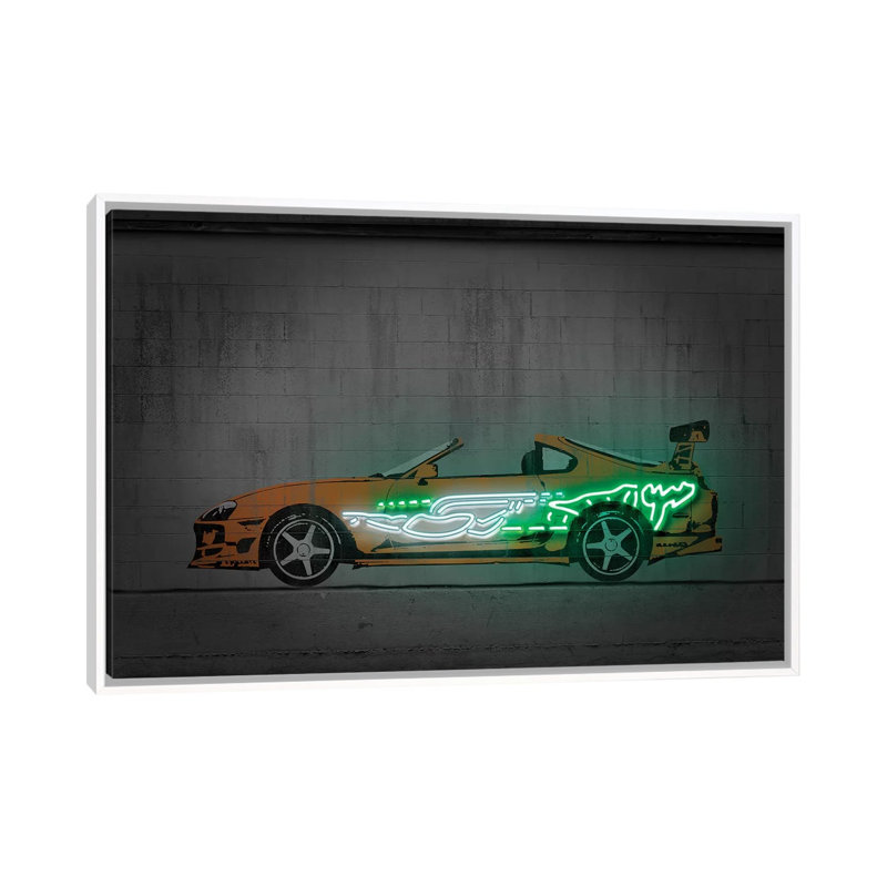 « Supra » par octave Mielu-impression d’art graphique, Pas de tapis, H 18 po x l 26 po x P 1,5 po, Toile blanche encadrée