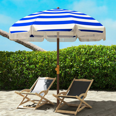 Parasol portable portatif 40+, auvent ventilé avec sac de transport, rayure bleue - auvent séduisant protégé Excite Adventurer, adorateurs du soleil