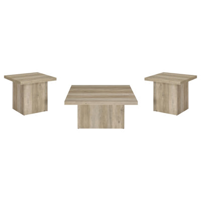 Eldridge Dark Pine 3-piece Coffee Table Set