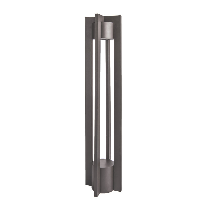 Borne d'éclairage à DEL intégrée Chamber, 120, 3000 K, Bronze sur aluminium