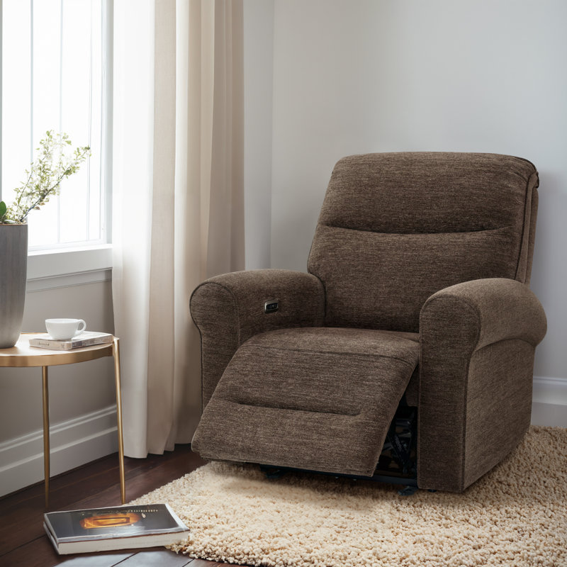 100.1cm Wide Wall Recliner Standard Recliner, Brown