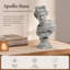 Grey Greco-Roman Classical Bust Sculpture – Matte Resin Decorative Ornament (30 cm) 