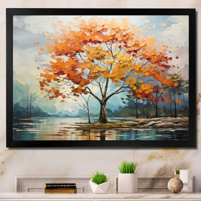 Érable orange majestueux I - arbre érable, art mural