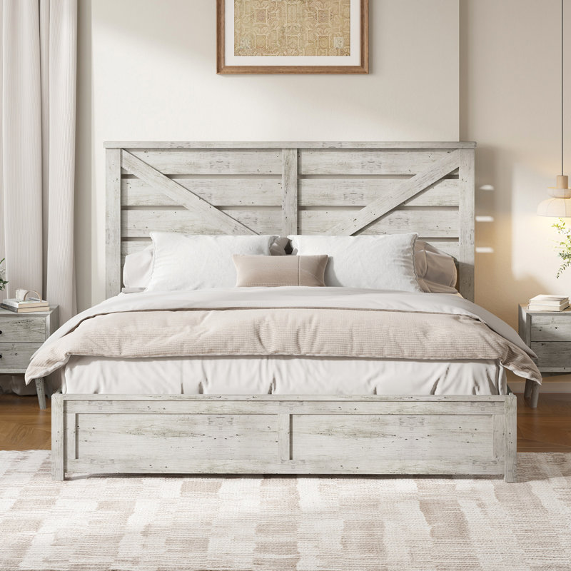 Devaya Panel Bed, Queen, White