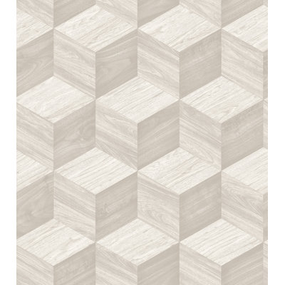 Woodgrain Grid Wallpaper