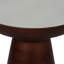 Table d'appoint en marbre de 20 po avec base en bois massif - Table d'appoint moderne pour le salon - Petite table d'appoint pour des espaces élégants et fonctionnels-106720811-106720809