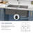 33" L x 19" W Undermount Double Bowl 50/50 Kitchen Sink Double Basin 16 Gauge Stainless Steel Sink