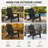 Modern Adirondack Chairs Set of 2 with Cup Holders All Weather HIPS Outdoor Chairs with Wide Armrests Oversized Plastic Patio Lounge for Lawn, Patio and Pool, Black-802635856