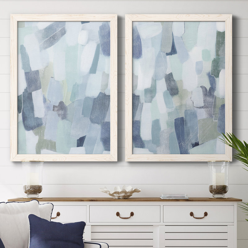 Dusky Gale I - ensemble de 2 peintures encadrées, Toile avec cadre blanc, H 43,5 po x l 31,5 po x P 1 po