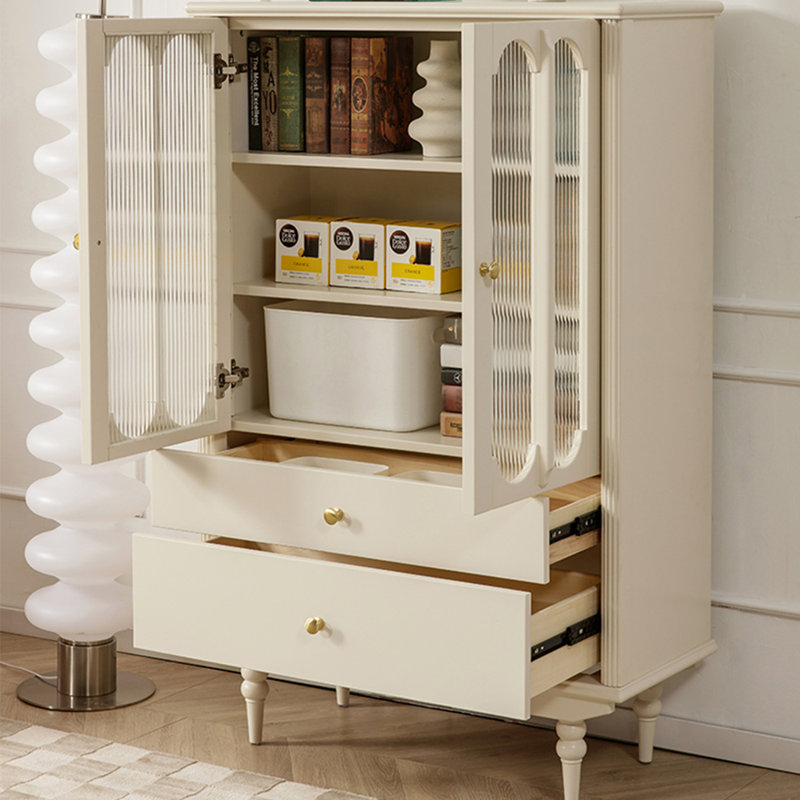 Bibliothèque de rangement à la française, Crème, crème