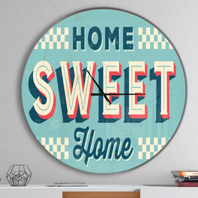 Horloge murale rétro Home Sweet Home