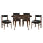 Table de salle à manger de luxe classique PC avec rallonge de rangement en cuir et chaises rembourrées