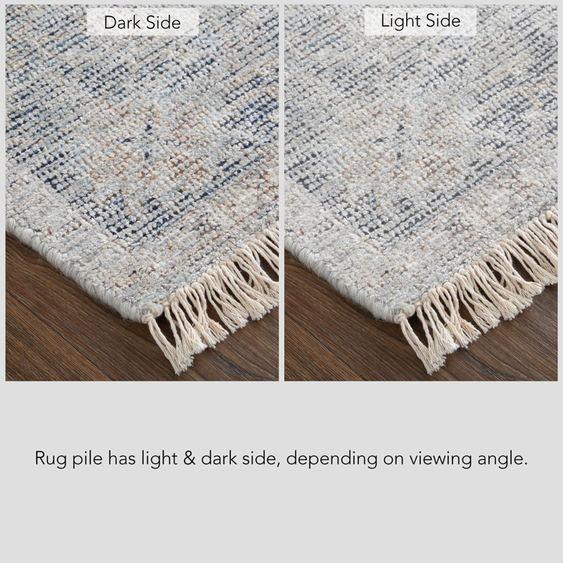 Tapis oriental en laine touffeté à la main beige Feaster, Rectangle 5 pi x 7 pi 6 po