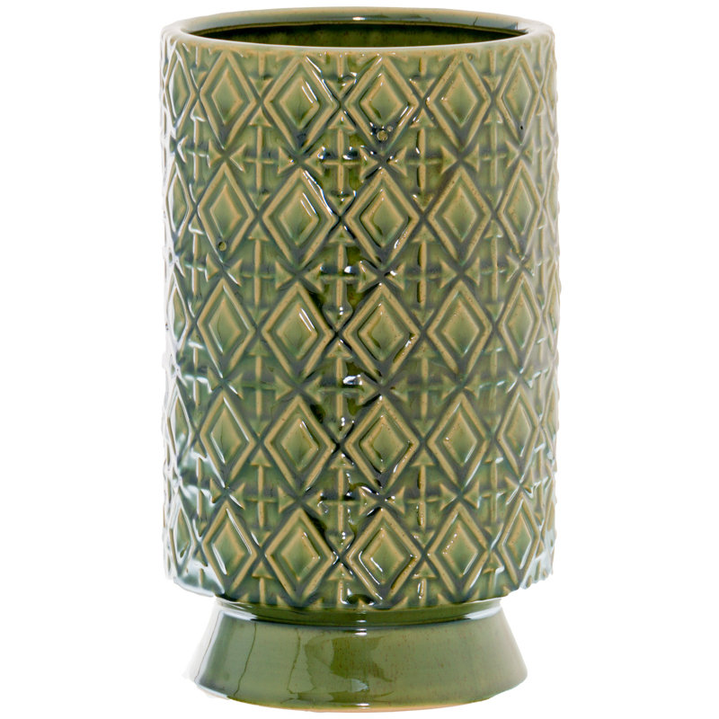Enders Handmade Ceramic / Porcelain Decorative Urns & Jars, Olive