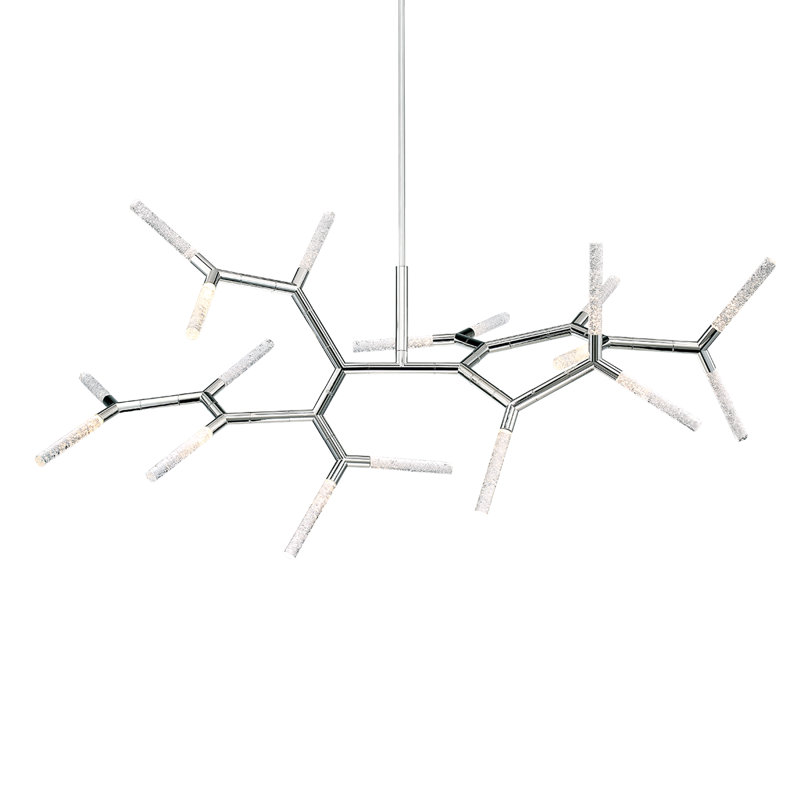Kryptonite Polished Nickel 18-Light LED Sputnik Chandelier
