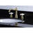 Kingston Brass American Classic Two-Handle 3-Hole Deck Mount Widespread Bathroom Faucet with Brass Pop-Up Drain-39249468
