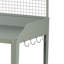 Banc de rempotage extérieur en métal avec roulettes et tablette de rangement-743913253-743913252