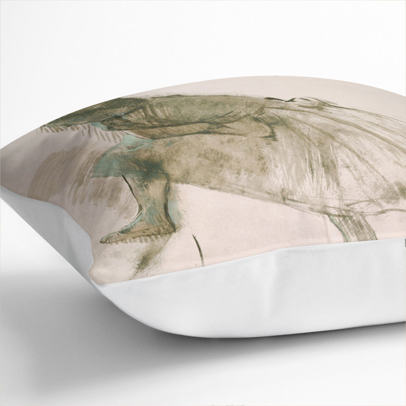 Study Of A Ballet Ballerina Dancer Vol.2 Square Throw Cushion, 55cm H x 55cm W x 20cm D, White