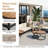 6-Piece Outdoor Acacia Sectional Patio Conversation Sets-963922812