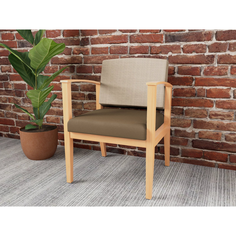 Chaise d’appoint ou d’invité amherst, Naturel, Chambray calcaire / Patriot Plus taupe