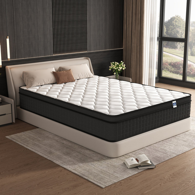 Matelas hybride 12 po en mousse viscoélastique gélifiée mi-ferme, CertiPUR-US, certifié OEKO-TEX, 12", Grand lit