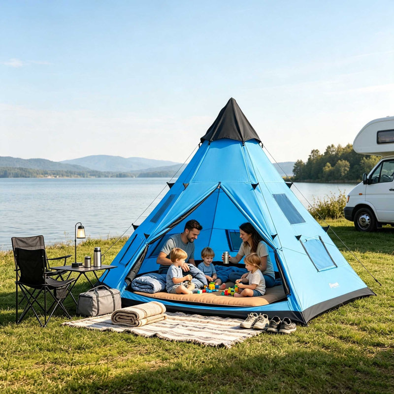 6 Person Tent, Blue