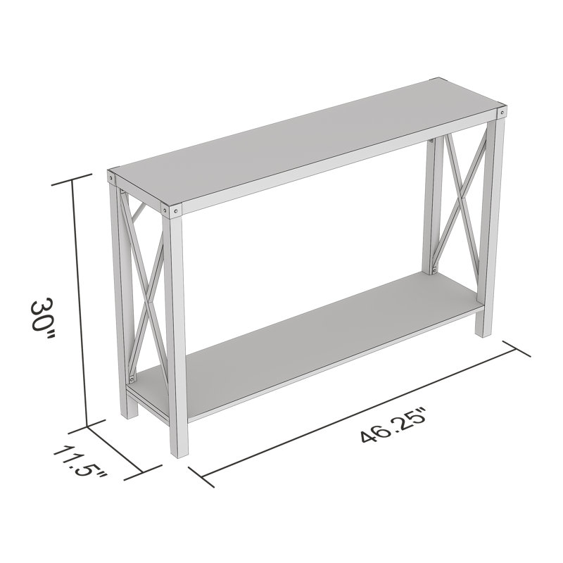 Bret 46'' Console Table, Dark Tupe