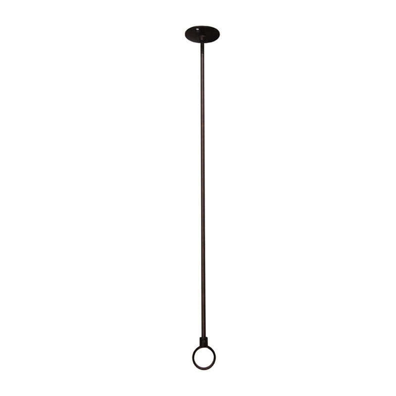 48 in. Straight Fixed and Mounting / Installation Required Shower Curtain Pole, Oil Rubbed Bronze