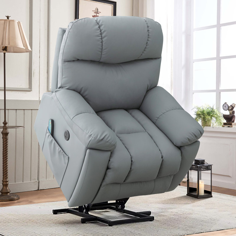 Fauteuil inclinable Luxie, Assortiment de cuir bleu