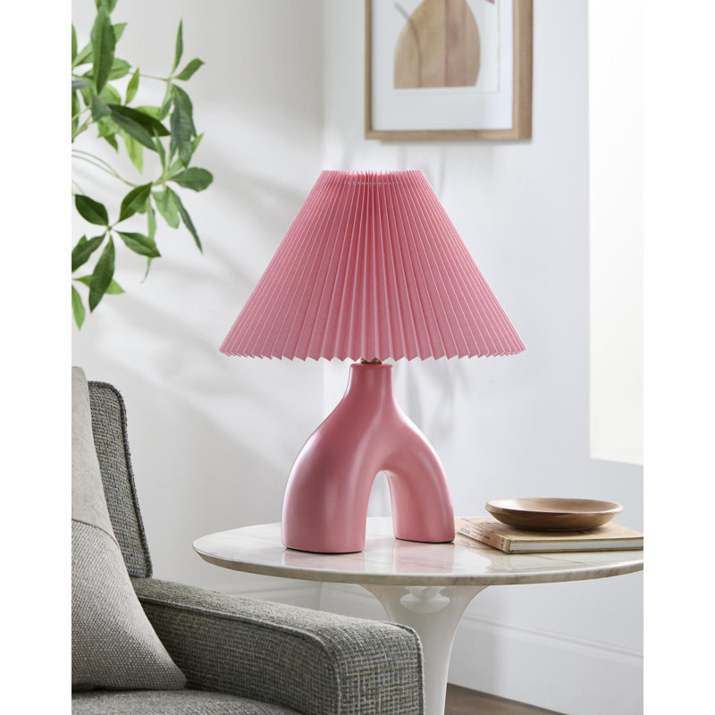 Celes Table Lamp, Pink, Pink