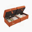 Comfortable Fluffy Corduroy Lazy Sofa With Storage, Double Ottomans, And Table Board For Ultimate Relaxation-1584589844