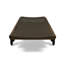 Chaise longue de 2 avec plateau coulissant - Cuir, brun indigo (2 pièces) Gingembre