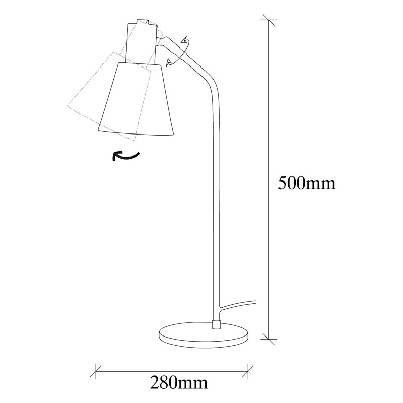 Metal Desk Lamp, White